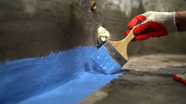 Commercial Waterproofing project at a Sayville, NY business property by SJ Waterproofing Pros